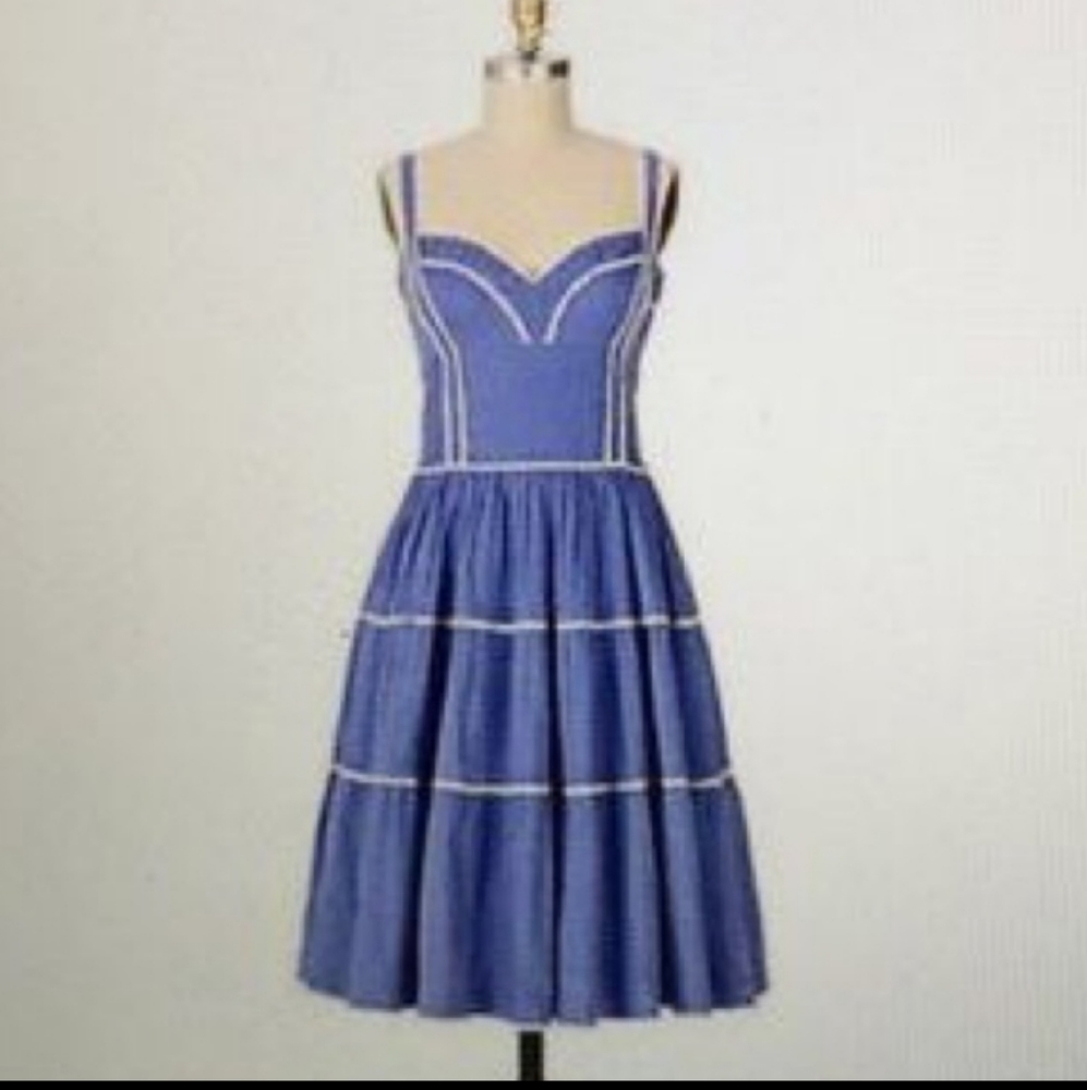 Anthropologie Viola blue dress